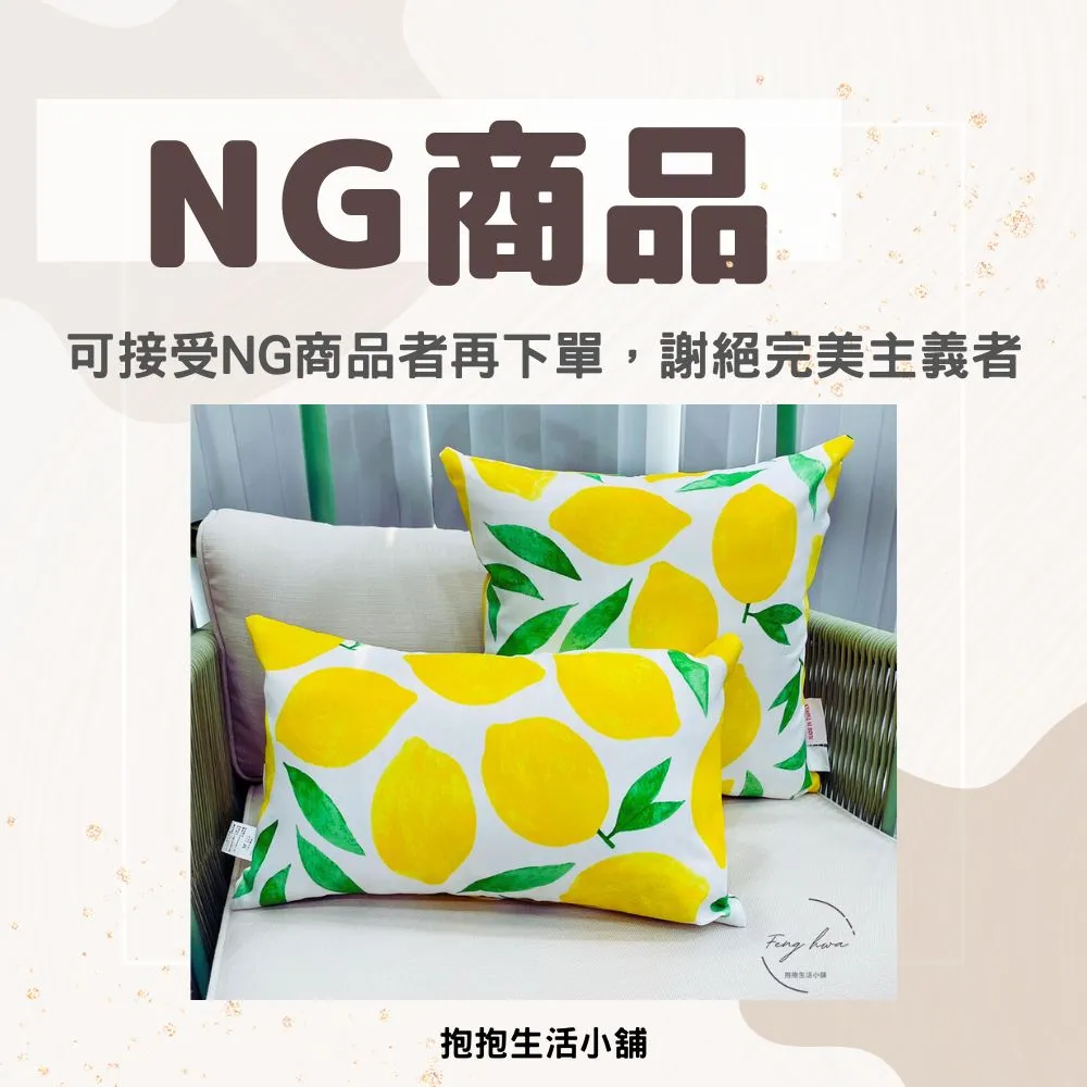 【NG商品】台灣製 抱枕 腰枕 枕套 椅墊 坐墊 購物袋 寵物睡窩 小髒污 小勾線